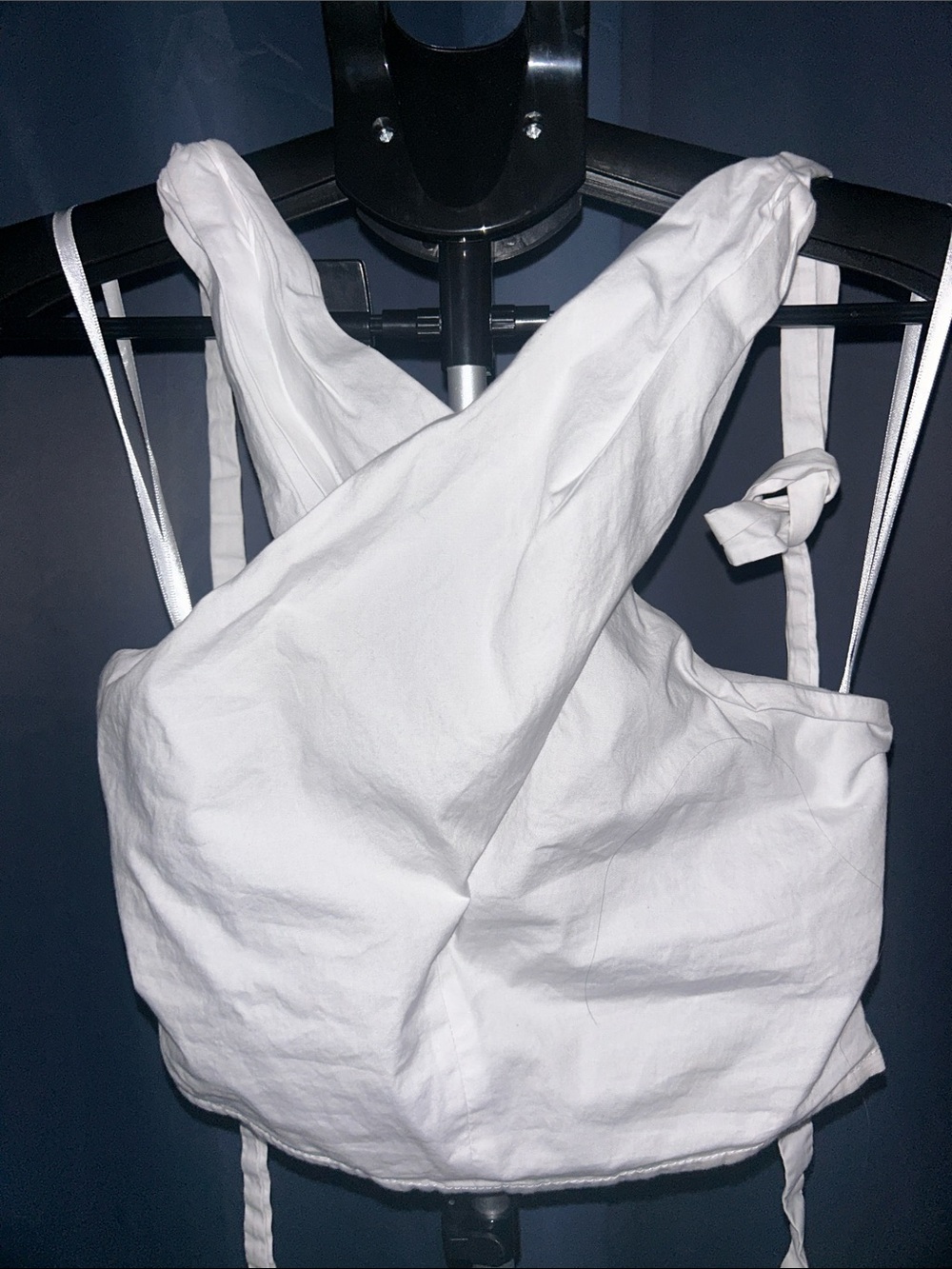 STAUD Kai Cotton Halterneck Top in White